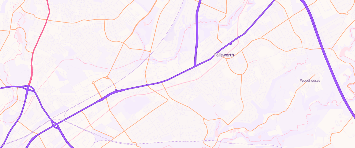 Map showing the location of Failsworth