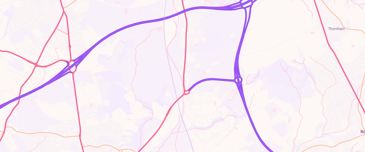 Map showing the location of Hopwood Service Station