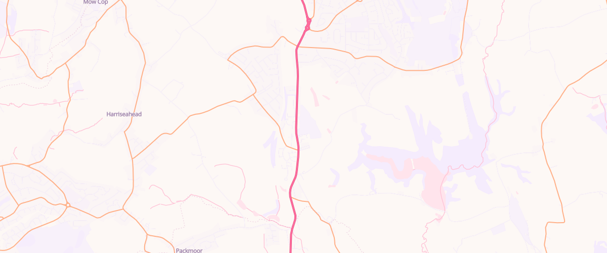 Map showing the location of Blue Gates Service Station