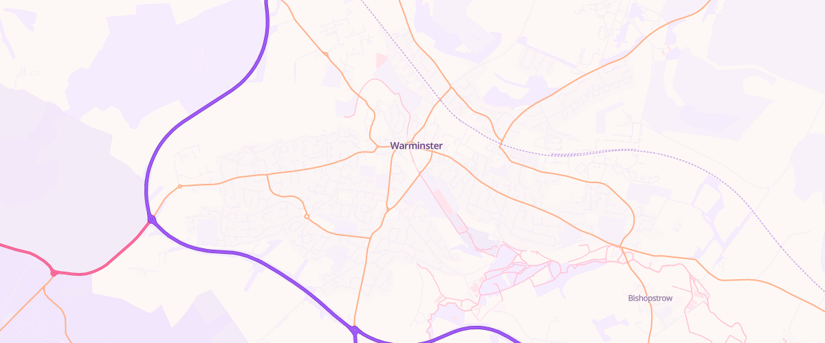Map showing the location of Mfg Morrisons Warminster