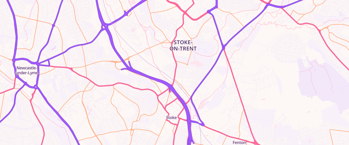 Map showing the location of Mfg Stoke Road