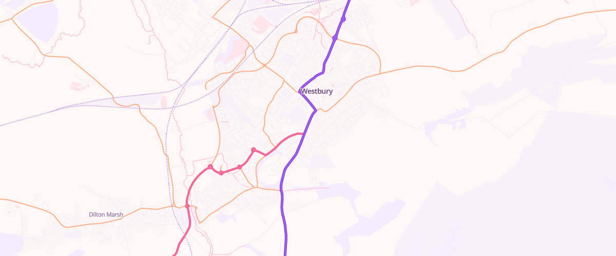 Map showing the location of Rontec Westbury