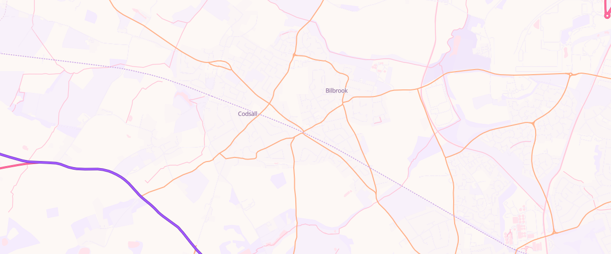 Map showing the location of Asda Birches Bridge Express