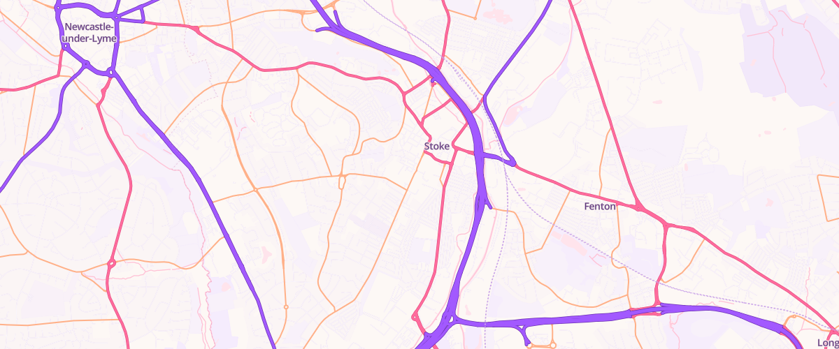 Map showing the location of Sainsburys Stoke-On-Trent