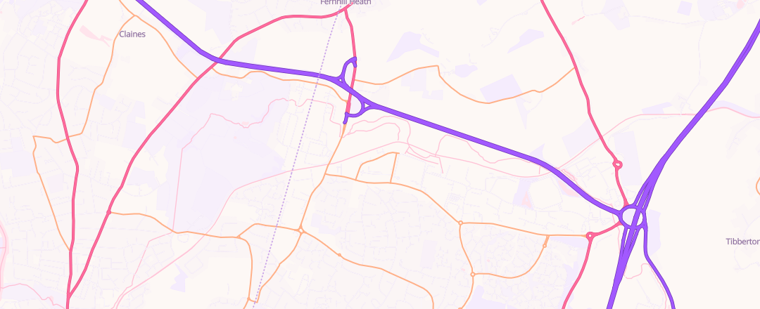 Map showing G C Garage, Worcester