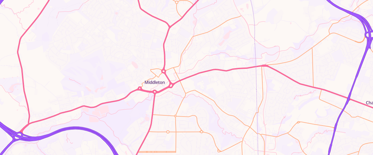 Map showing the location of Mfg Middleton