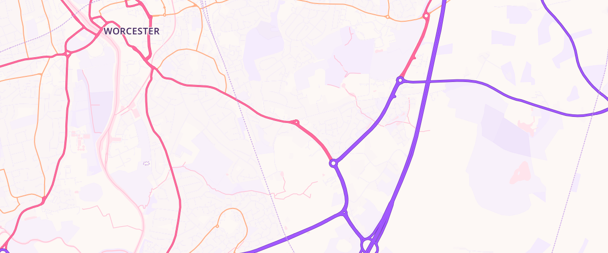 Map showing the location of Global Fuel Whittington Road