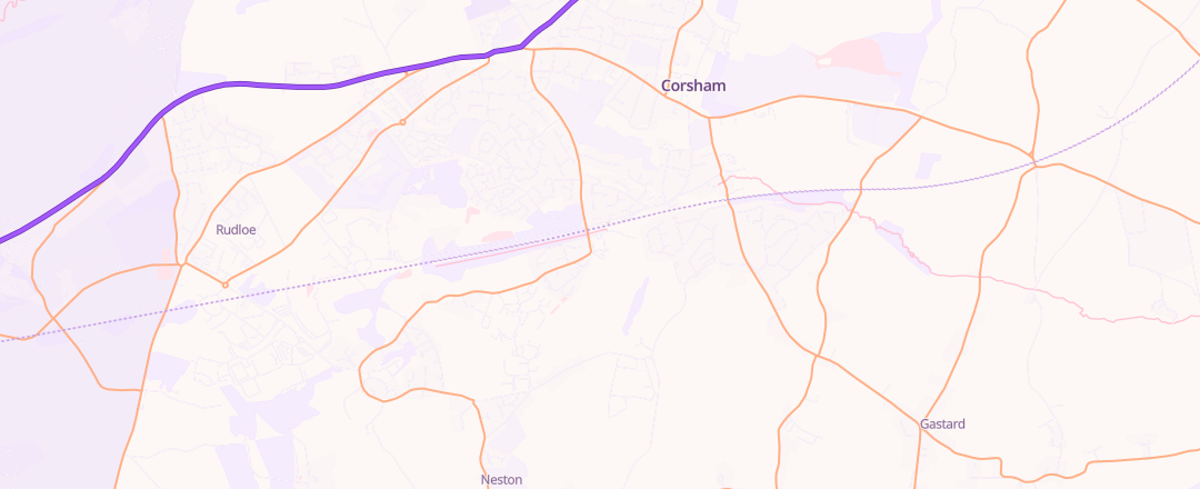 Map showing Park Lane Autos Limited, Corsham