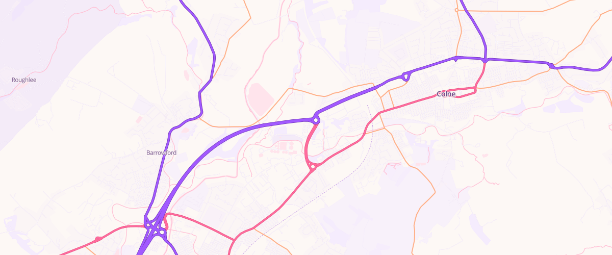 Map showing the location of Eg Colne Pfs