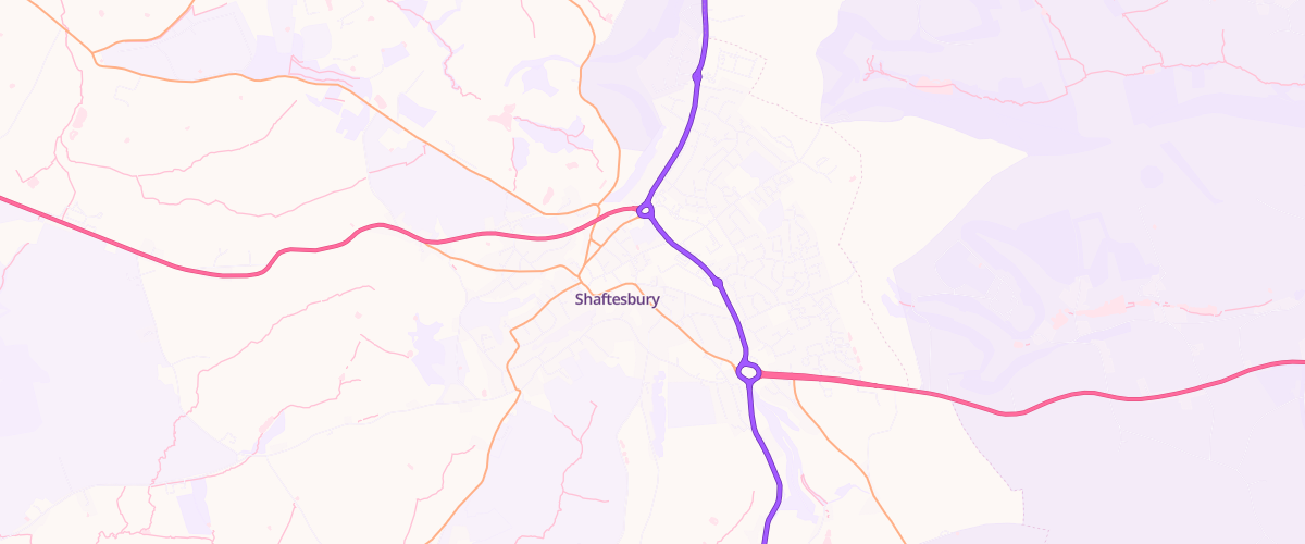 Map showing the location of Shaftesbury Superstore Petrol Filling