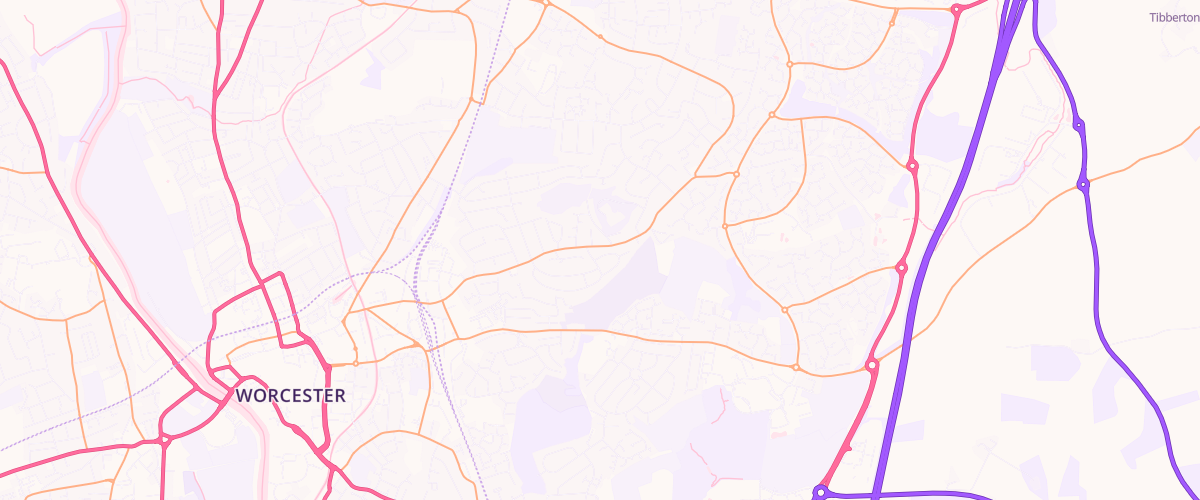 Map showing the location of Tolladine Service Station