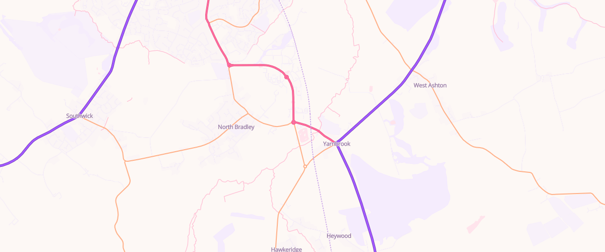 Map showing the location of Mfg North Bradley