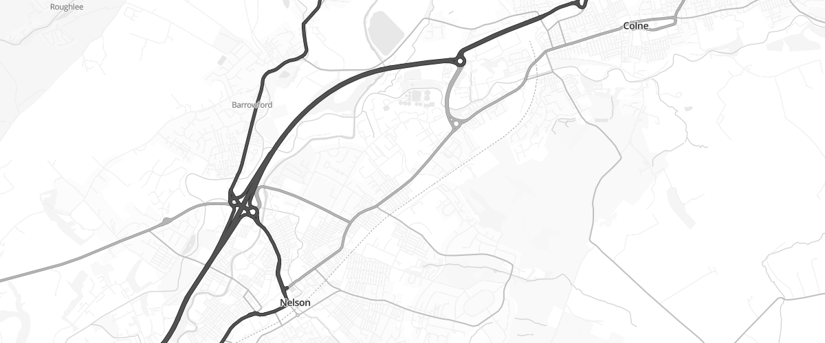 Map showing the location of Asda Colne Express Petrol
