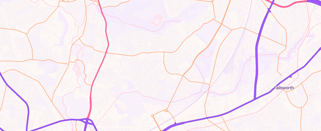 Map showing Manchester Motor Vehicles, Manchester