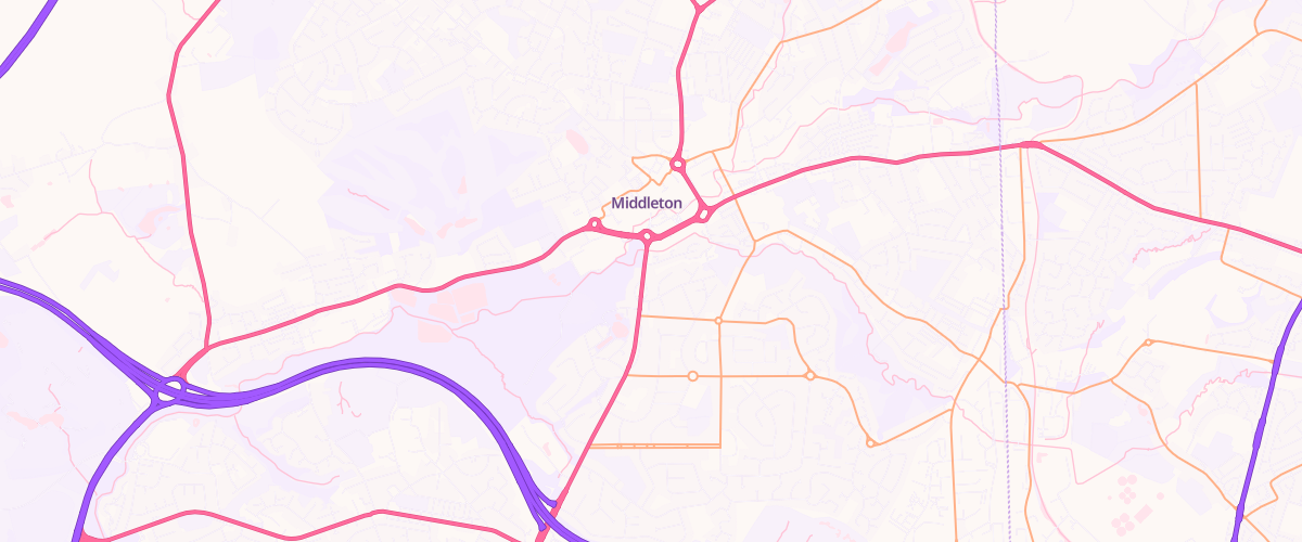 Map showing the location of Eg Alkrington Pfs