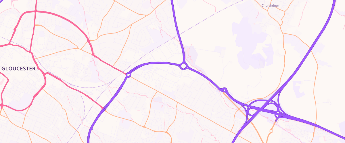 Map showing the location of Sainsburys Barnwood
