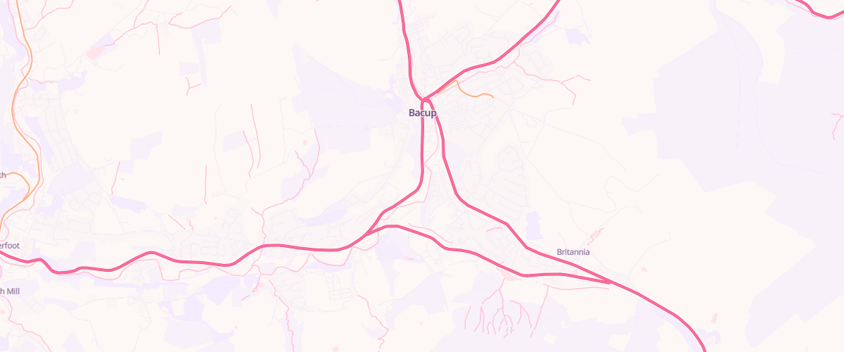 Map showing the location of Market Street