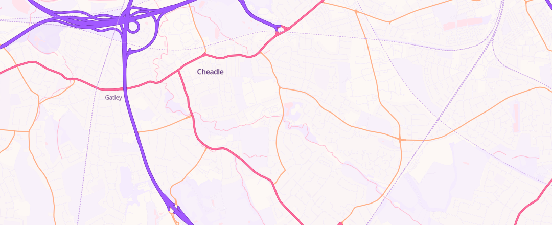 Map showing Sk Autos, Cheadle