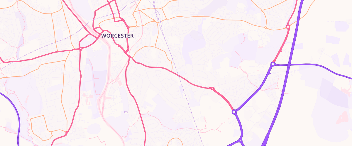 Map showing the location of Larkhill Esso Express