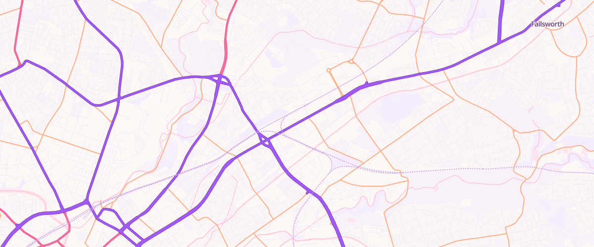 Map showing the location of Mfg Oldham