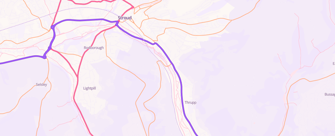 Map showing 1st For Mot And Tyres, Stroud