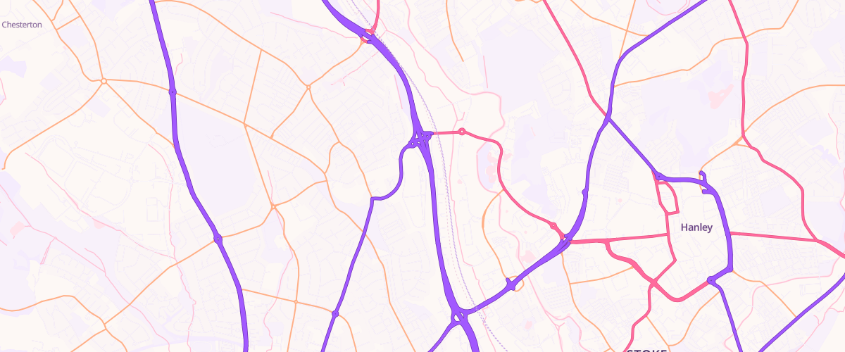 Map showing the location of Asda Wolstanton Superstore