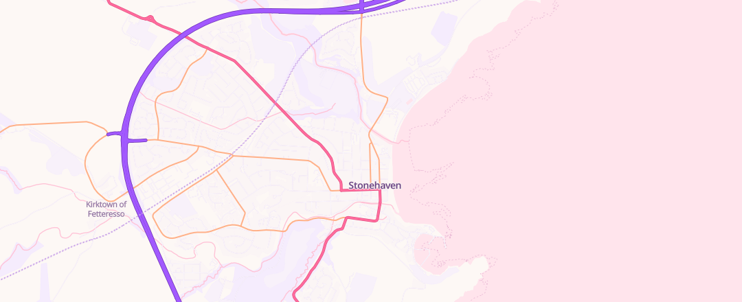 Map showing Kwik-Fit, Stonehaven