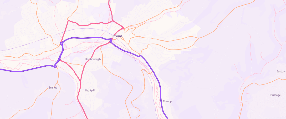 Map showing the location of Rontec Stroud