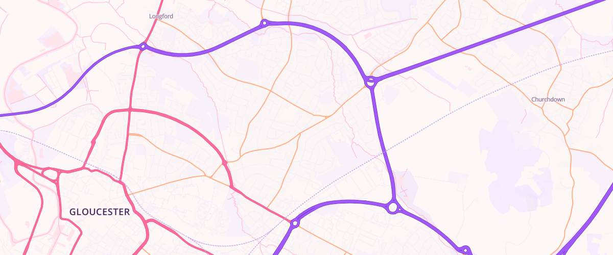 Map showing the location of Mfg Longlevens