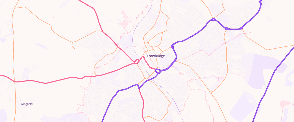 Map showing the location of Eg Trowbridge Pfs