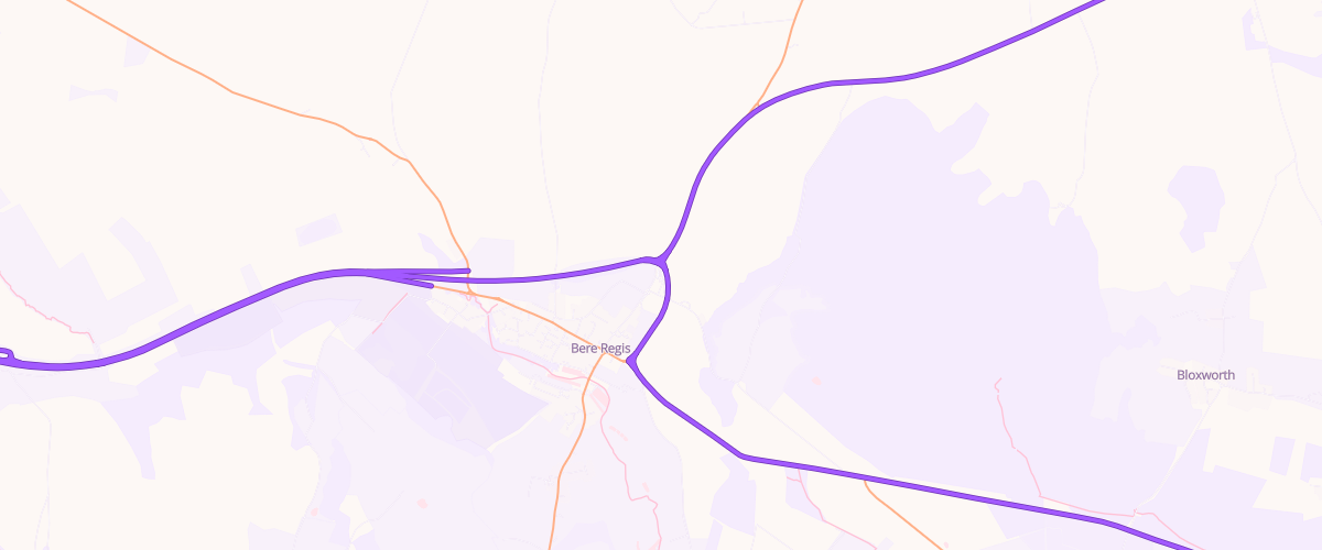 Map showing the location of Shell Bere Regis