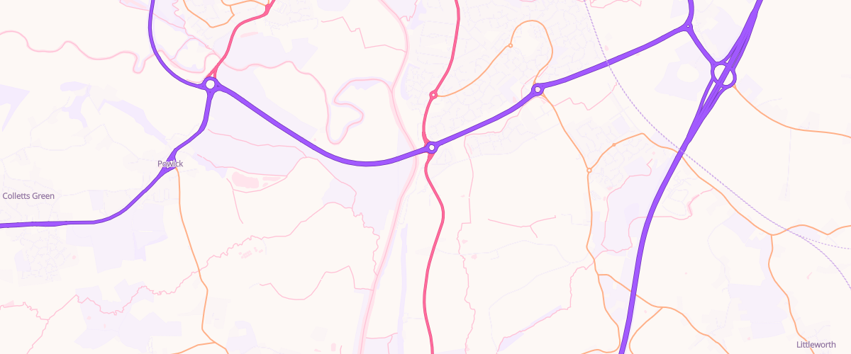 Map showing the location of Clerkenleap Service Station