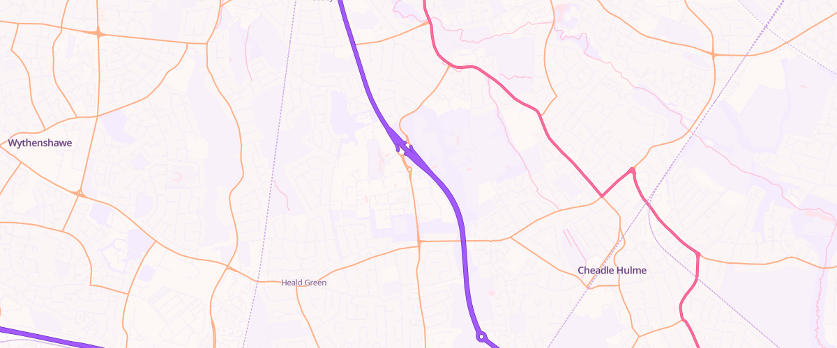 Map showing the location of Sainsburys Cheadle