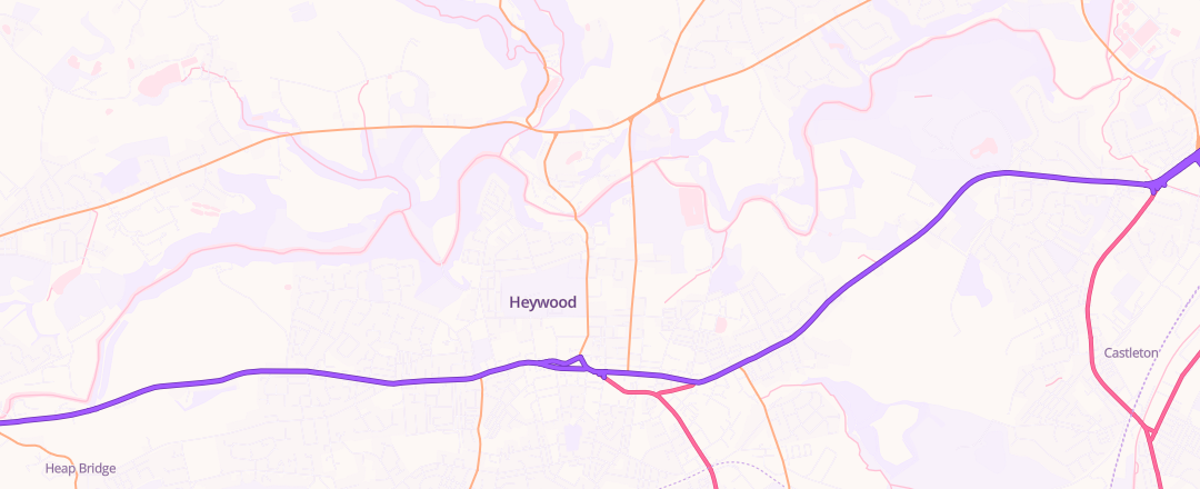 Map showing Derbyshire Motors Ltd, Heywood
