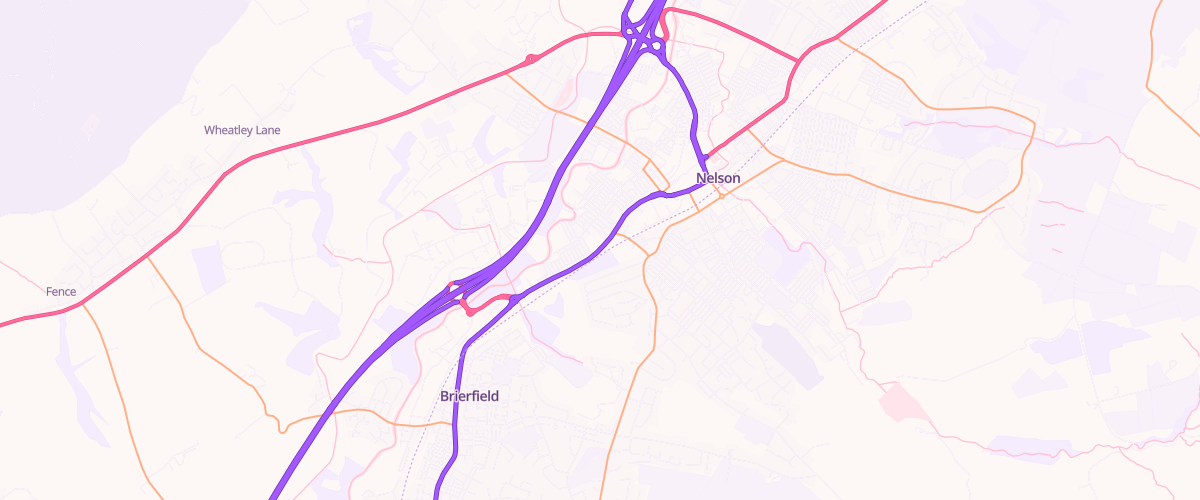Map showing the location of Nelson