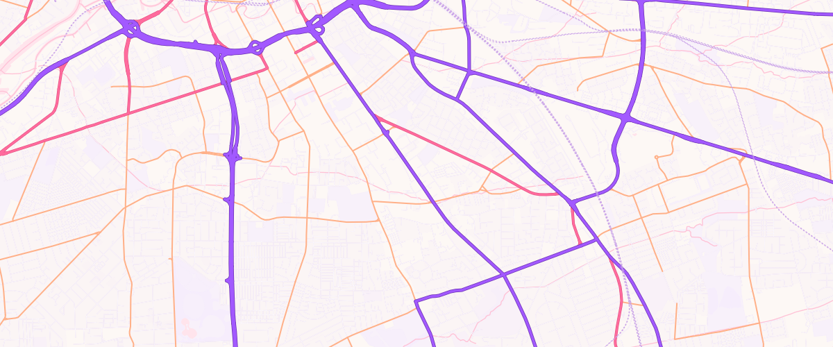Map showing the location of Manchester Rusholme Esso Express