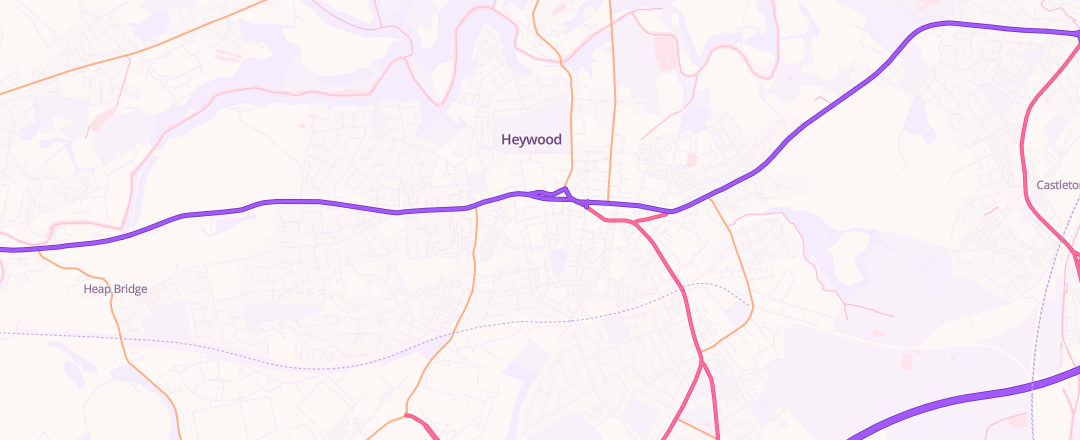 Map showing Cronshaw Motor Repairs, Heywood