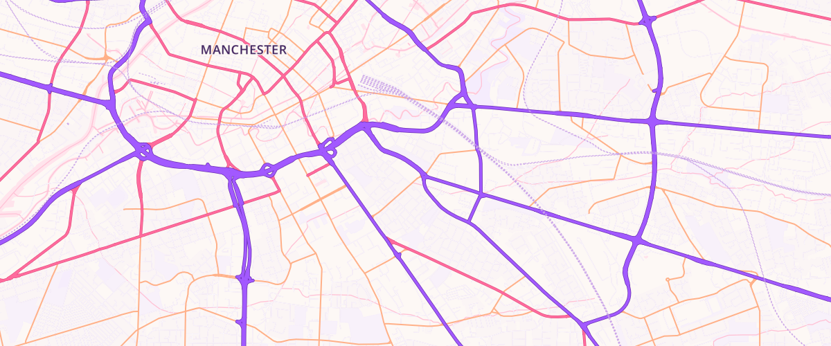 Map showing the location of Ardwick Green Esso Express