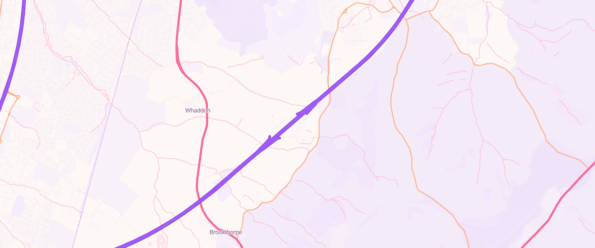 Map showing the location of Gloucester Services Southbound