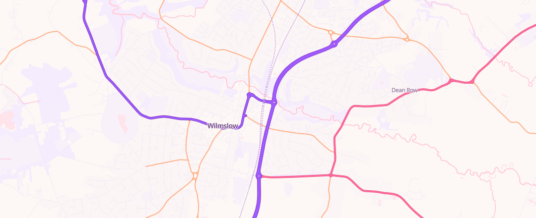 Map showing Trustford Wilmslow, Wilmslow