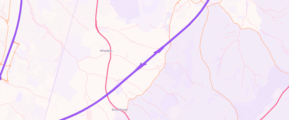 Map showing the location of Gloucester Services Northbound