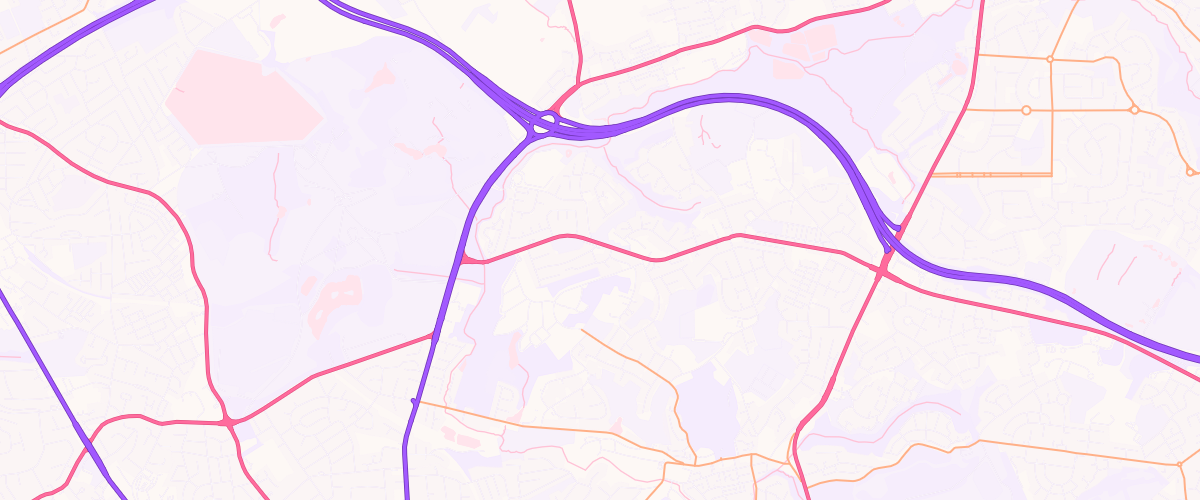 Map showing the location of Kp Hill Service Station