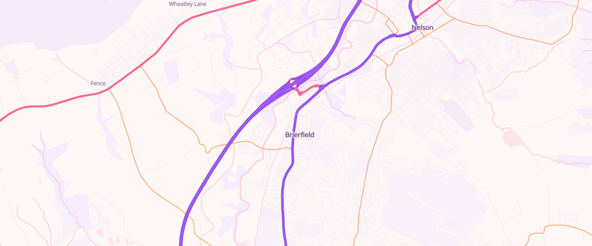 Map showing the location of Pendle View Service Station