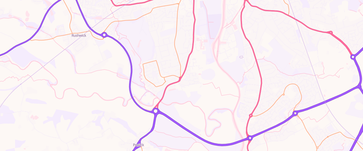 Map showing the location of Lower Wick Sf Connect