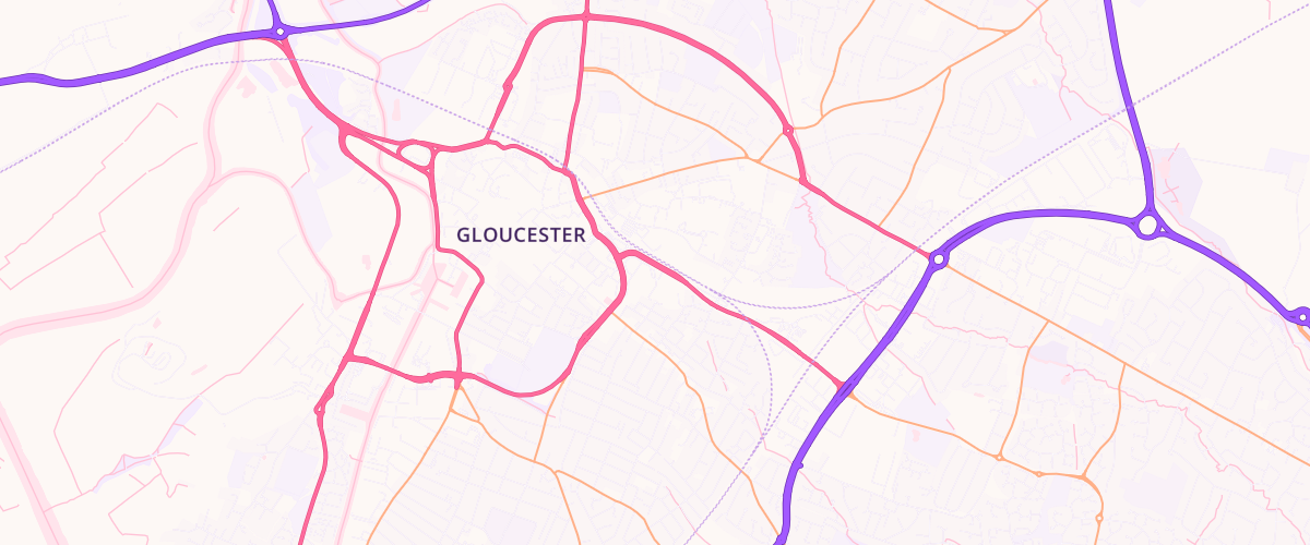 Map showing the location of Asda Gloucester Supercentre