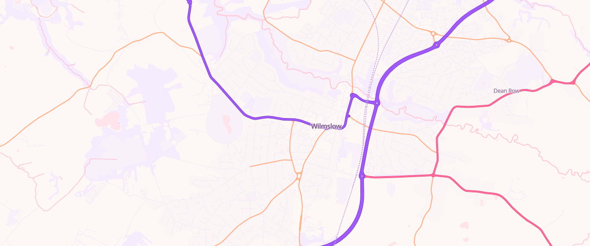 Map showing the location of Asda Wilmslow Express Petrol