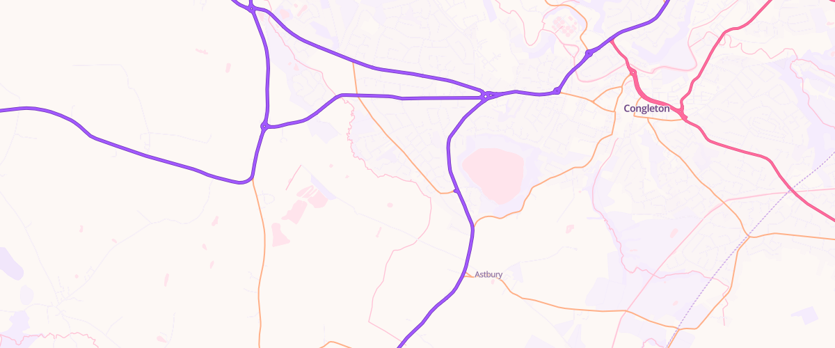 Map showing the location of Porters Service Station