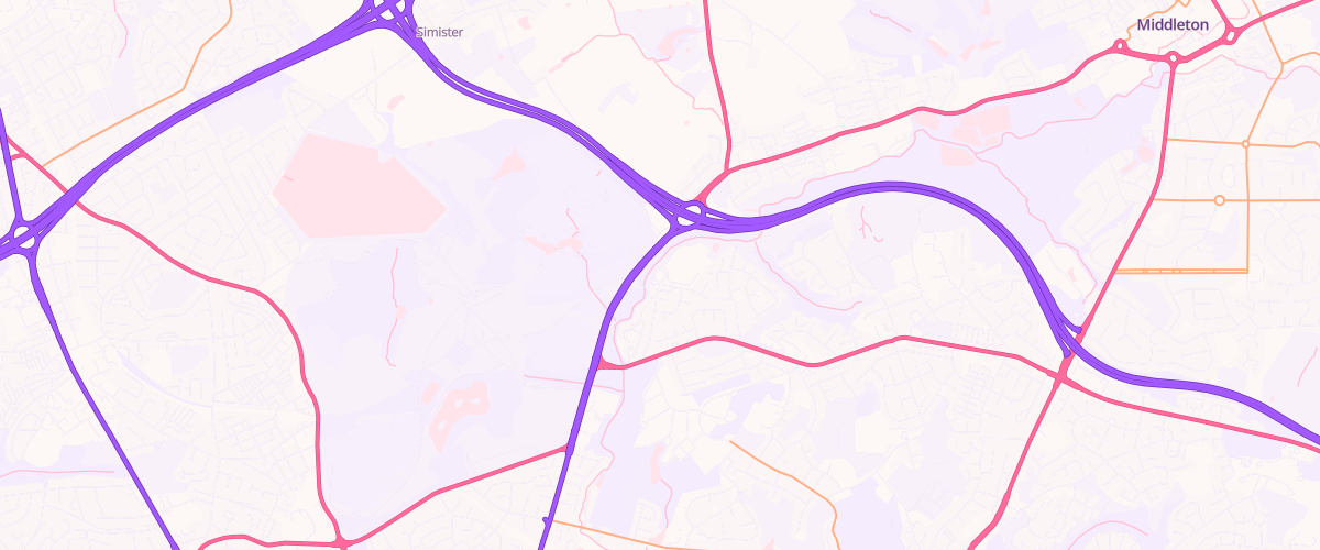 Map showing the location of Sainsburys Heaton Park