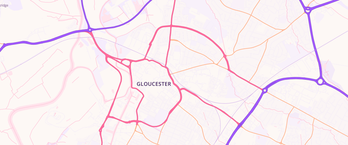 Map showing the location of Mfg London Road
