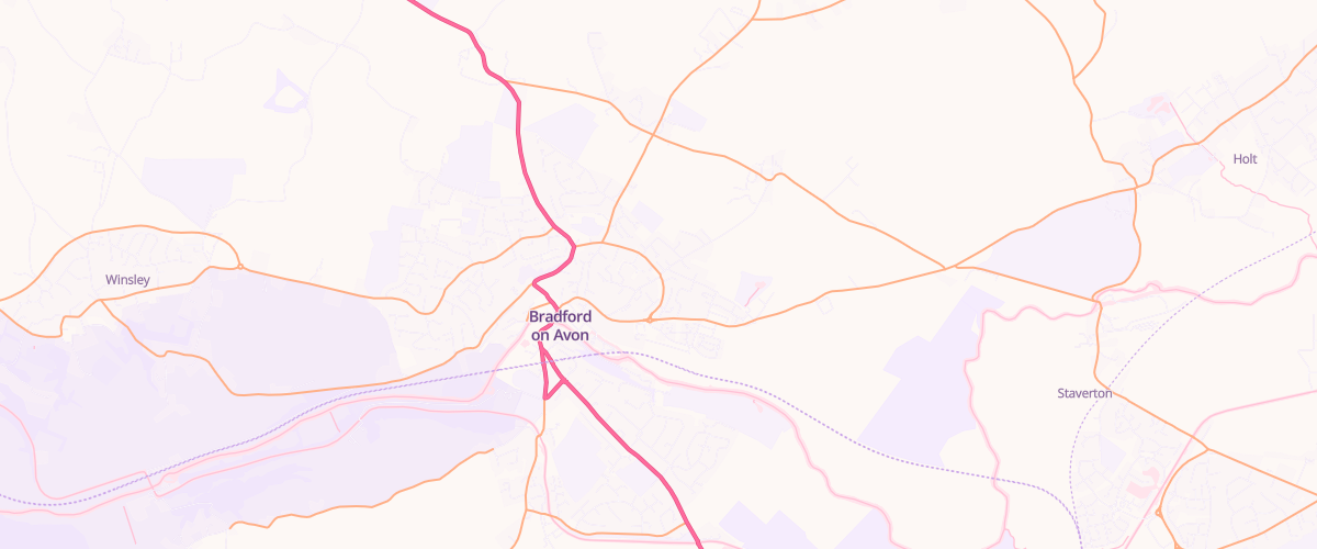 Map showing the location of Mfg Bradford-On-Avon